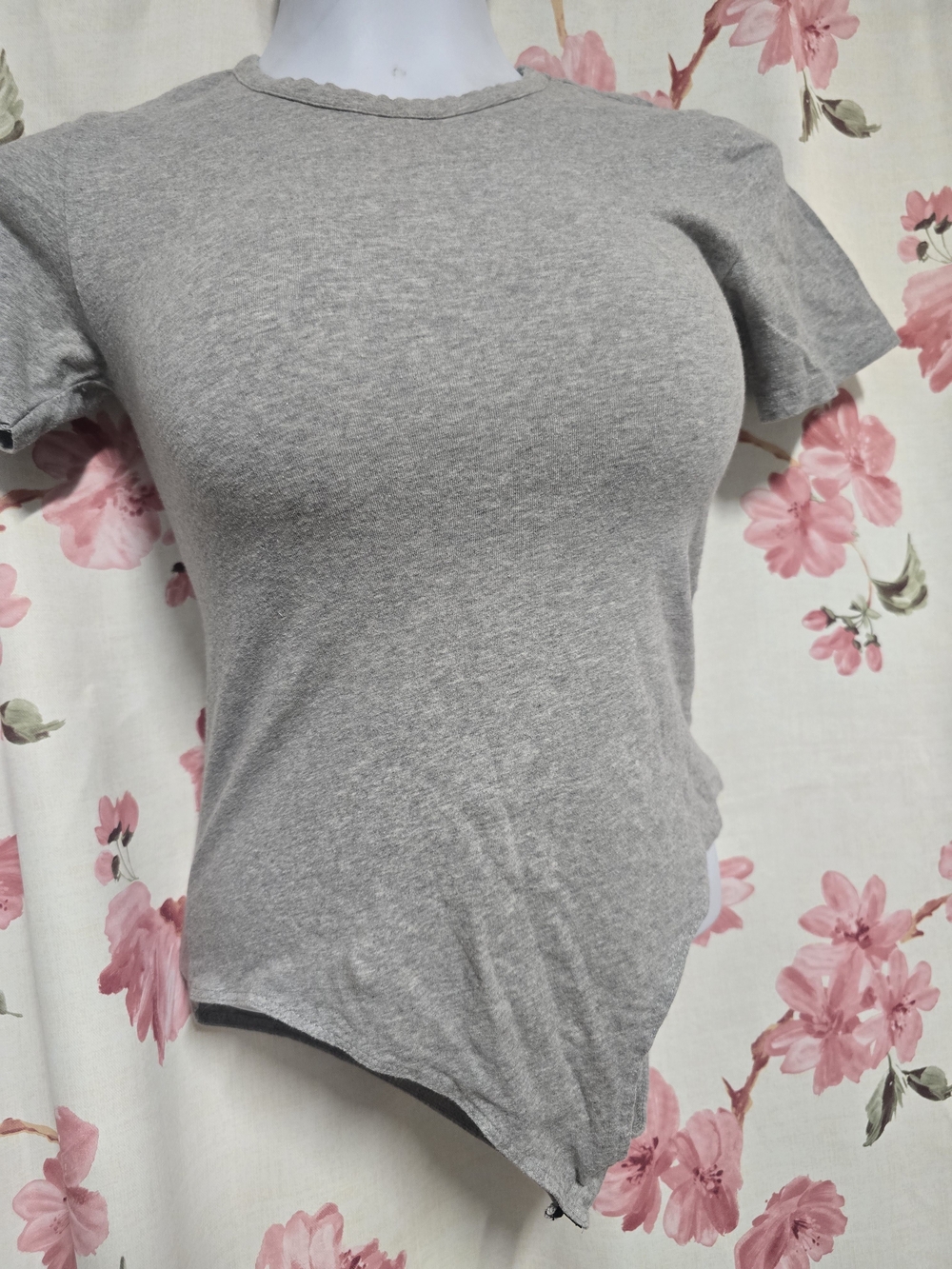 Zara Light Gray Short Sleeve Crewneck Tee